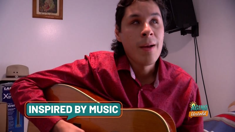 Angel Paez, a Charlotte musician taught, is blind and taught himself to play six instruments...